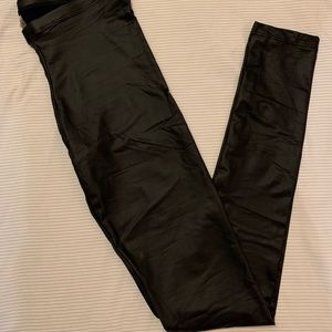 Faux leather leggings